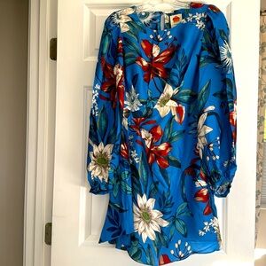 Farm Rio blue surreal dress, small, new with tag